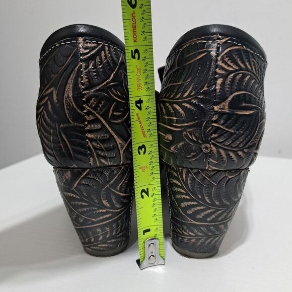 Spring Step L'Artiste Toolie Tooled Leather Mary Jane Pumps Adjustable Size 39 - Picture 12 of 15